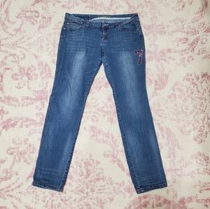 Vintage Violet and pink blue jeans